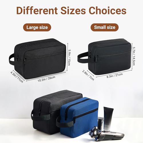 Elviros Travel Toiletry Bag for Women and Men,Lightweight Makeup Bag Hanging Dopp Kit with Shaving Compartment Cosmetic Organizer Large Tool Bag Travel Essentials,Gifts for Men(Large,Black) - Image 3