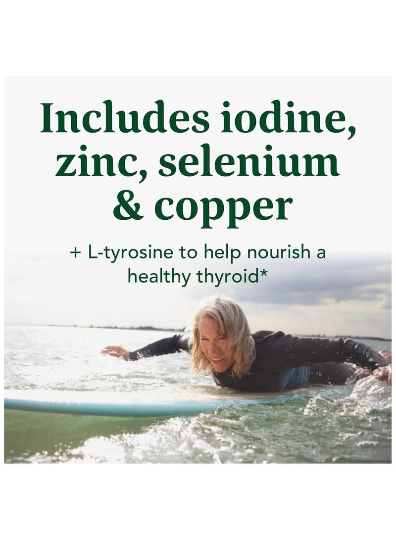 ميغافود ميجا فود - مكمل غذائي معدني - دعم الغدة الدرقية للنساء مع أشواغاندا، زنك، سيلينيوم، نحاس، يود، إل-تيروسين، ومزيج أعشاب - نباتي - 60 قرصًا (30 حصة) - Image 4
