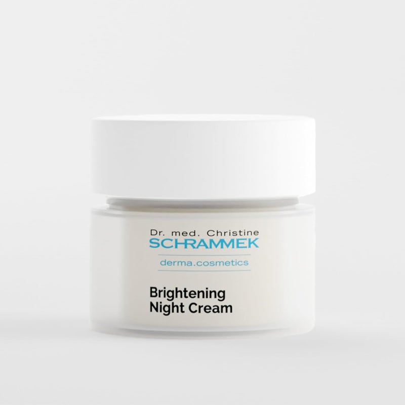 Brightening Night Cream 17 fl oz Evening Care for Pigmentation Uneven Skin Tone With Vitamin C Niacinamide Hexylresorcinol Calms Moisturizes Regenerates Dr Schrammek