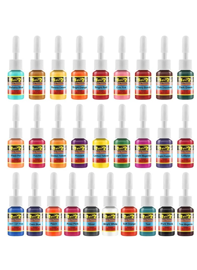 solong tattoo - Solong Tattoo Ink Set 28 Colors Pigment Kit 1/6oz (5ml) Tattoo Supply Ink for Tattoo Kit TI1001-5-28 - Image 1