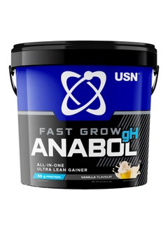 USN Fast Grow Anabol GH Vanilla All-in-one Protein Powder Shake (4kg): Workout-Boosting, Anabolic Protein Powder for Muscle Gain