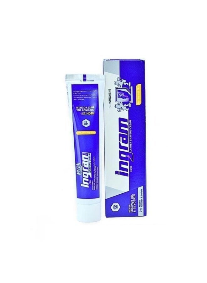 Ingram Cool Lather Shaving Cream Blue 40grams - Image 2