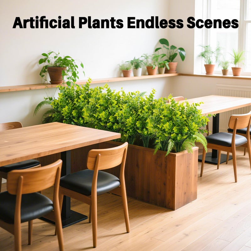 RAINFLOW 4PCS Artificial Eucalyptus Stems Fake Faux Plants - Realistic Deep Green Eucalyptus Leaves, Shapeable Stems for Vase Decor, Tabletop Greenery, Farmhouse Home Decor Seasonal Floral Styling - Image 5