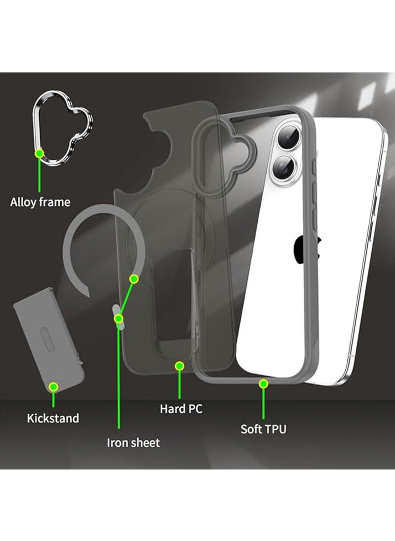 X-level iPhone 16 Case,Magsafe Back Cover【N52 Stronger Magnets】【Drop Protection】Anti-Fingerprints Anti-Scratch, Never Yellowing Slim Magnetic iPhone 16 Cover 6.1 inch Gray  - Image 2