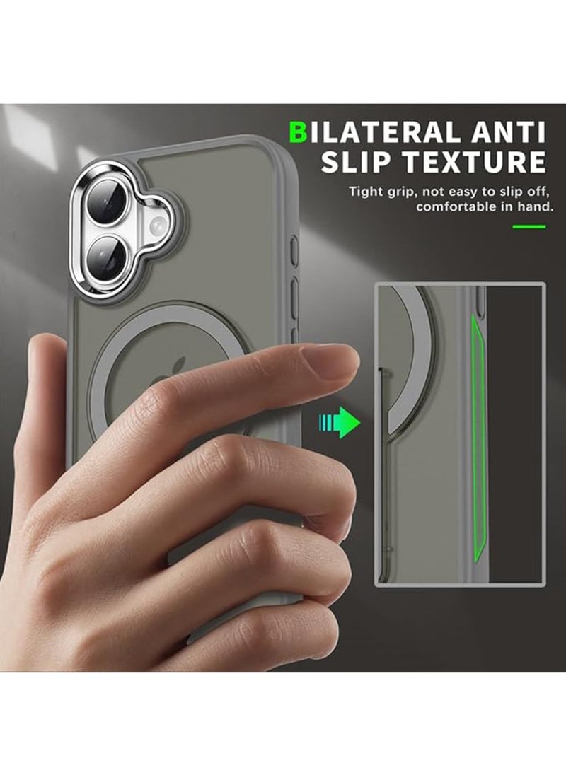 X-level iPhone 16 Case,Magsafe Back Cover【N52 Stronger Magnets】【Drop Protection】Anti-Fingerprints Anti-Scratch, Never Yellowing Slim Magnetic iPhone 16 Cover 6.1 inch Gray  - Image 5