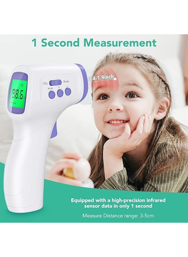 Infrared Forehead Thermometer for Adults & Kids – Touchless Digital Temperature Measurement – Fever Alarm & Memory Function for Daily Home Use - Image 3