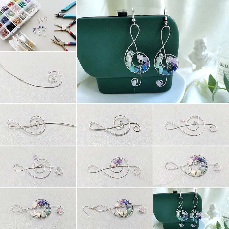 deziine DEZIINE�3Pcs Crafts 0.4MM Silver,Copper and Gold Wire Craft Beads Rope Beading Wire for Bracelet Necklace Jewelry DIY Accessories(9M)(Each 1PCS) (MULTI)  - Image 4
