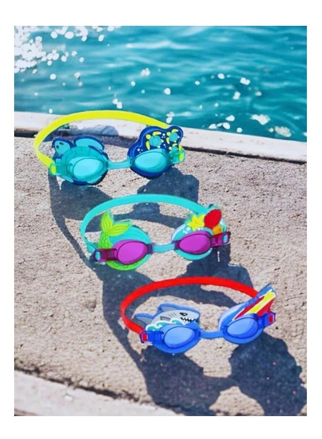 بست واي نظارات سباحة للأطفال من بيست واي  قطعة واحدة تصميم مريح وقابل للتعديل، الاختيار عشوائي 26-21080 - Image 1