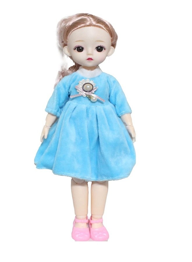 Tickles Set Movable Jointed Makeup Cute Girl Brown Eyes Fashionable Doll for Kids Girls Pack of 2 (Size: 30 cm Color & Design: May Vary) - Image 4