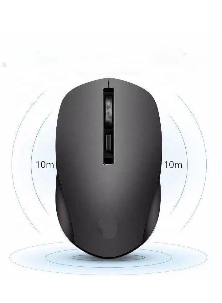 JeDEL Rechargeable Dual Mode Bluetooth / 2.4G Wireless Mouse With 400mAh Battery And Metal Scroll - ON/Off Button - 1600 DPI - Lightweight Ergonomic Design For Office Business | Gray/Black - Image 2