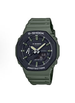 CASIO octagonal sports waterproof and shockproof watch  GA-2100  black green  - Image 1