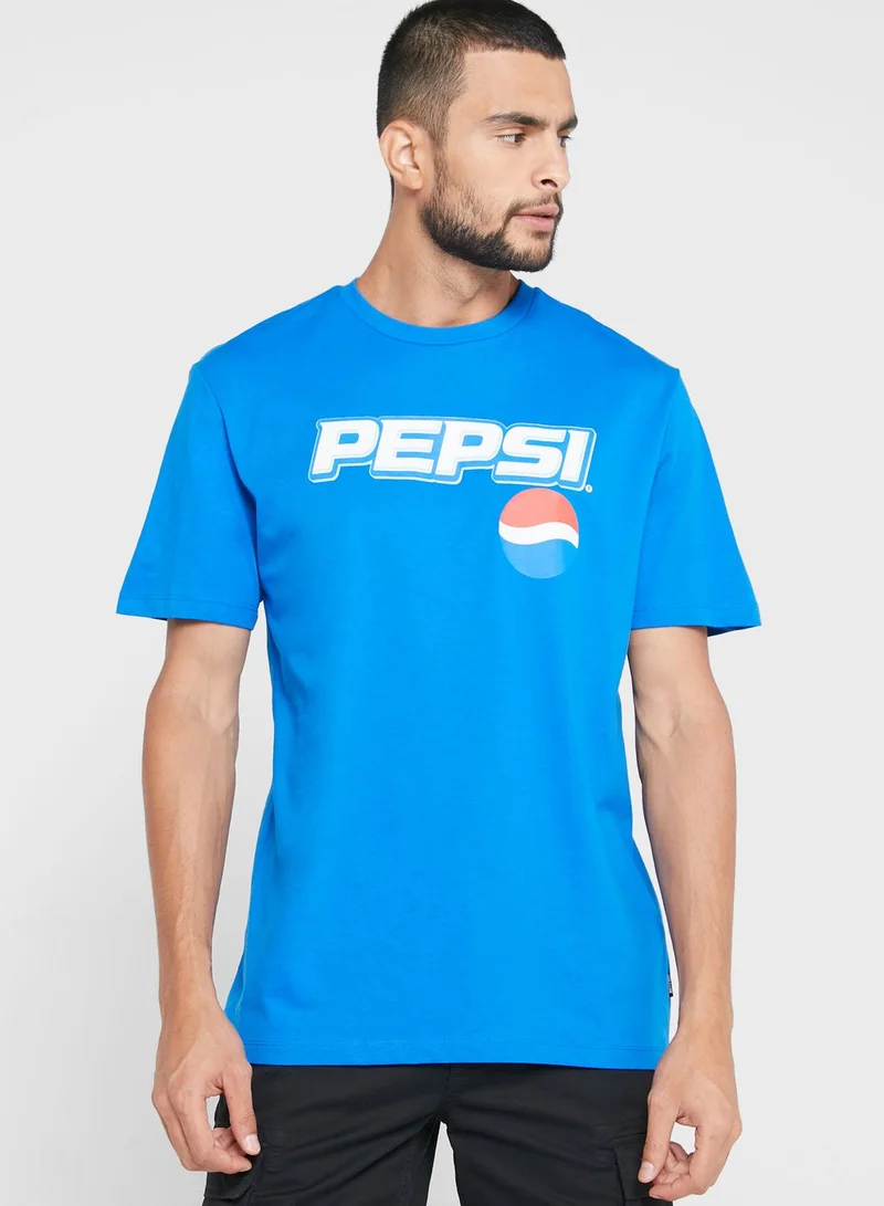 Only & Sons Pepsi Logo Crew Neck T-Shirt