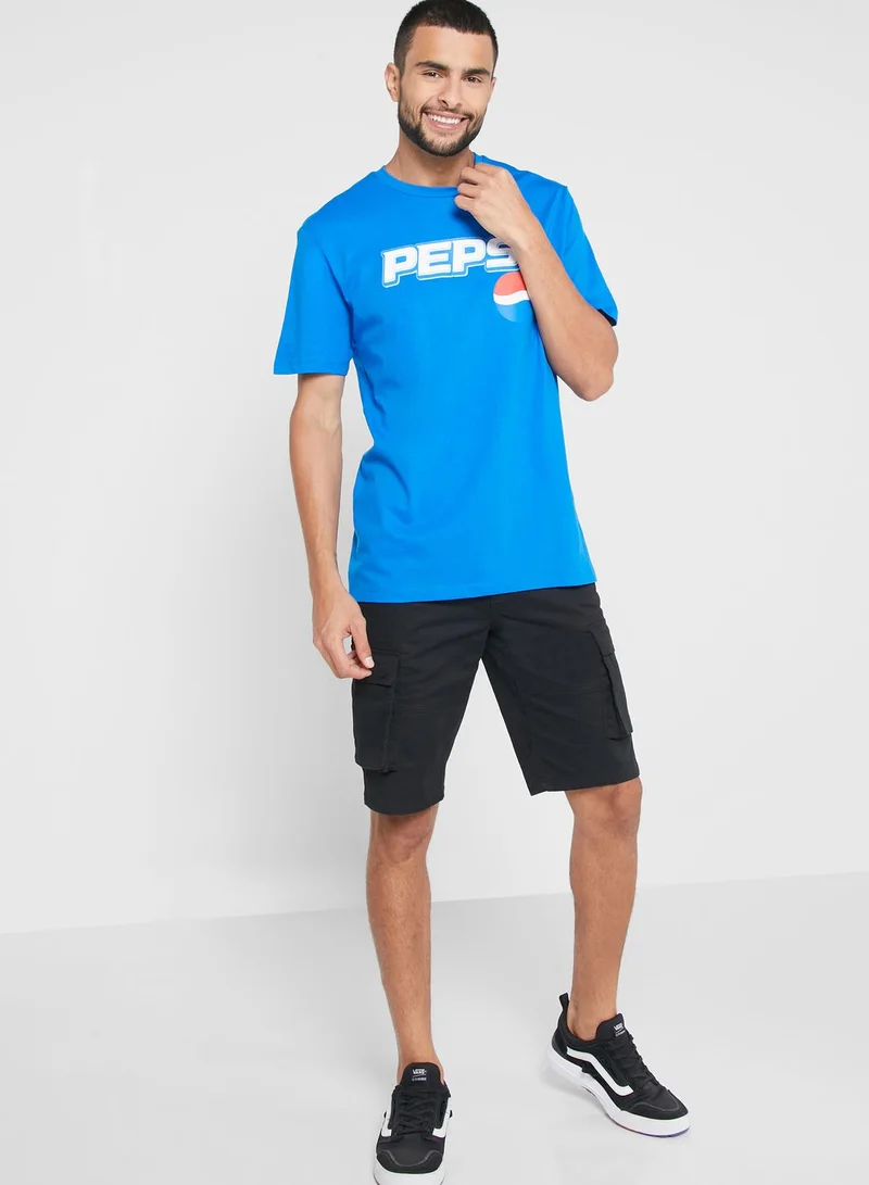 Only & Sons Pepsi Logo Crew Neck T-Shirt