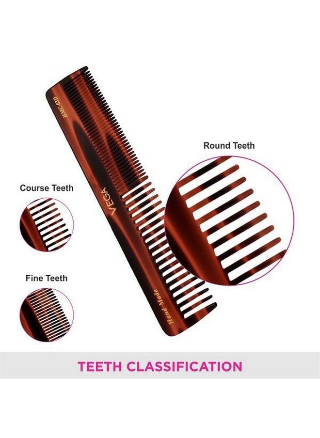 Vega Vega Tortoise Shell Pattern Graduated Dressing Hair Comb,Handmade, (India's No.1* Hair Comb Brand)For Men and Women, (HMC-3D)  - Image 5