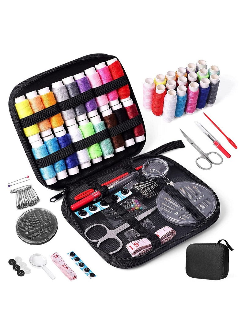 JAYATO Sewing Kit for Adults, Needle and Thread Kit with Sewing Supplies and Accessories for Kids, Starters, Travelers, Emergency, Contains Thread, Needles, Scissors, Measuring Tape - Image 1