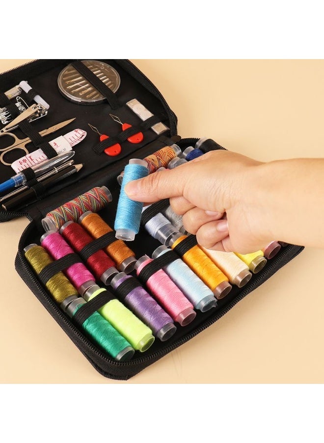 JAYATO Sewing Kit for Adults, Needle and Thread Kit with Sewing Supplies and Accessories for Kids, Starters, Travelers, Emergency, Contains Thread, Needles, Scissors, Measuring Tape - Image 3
