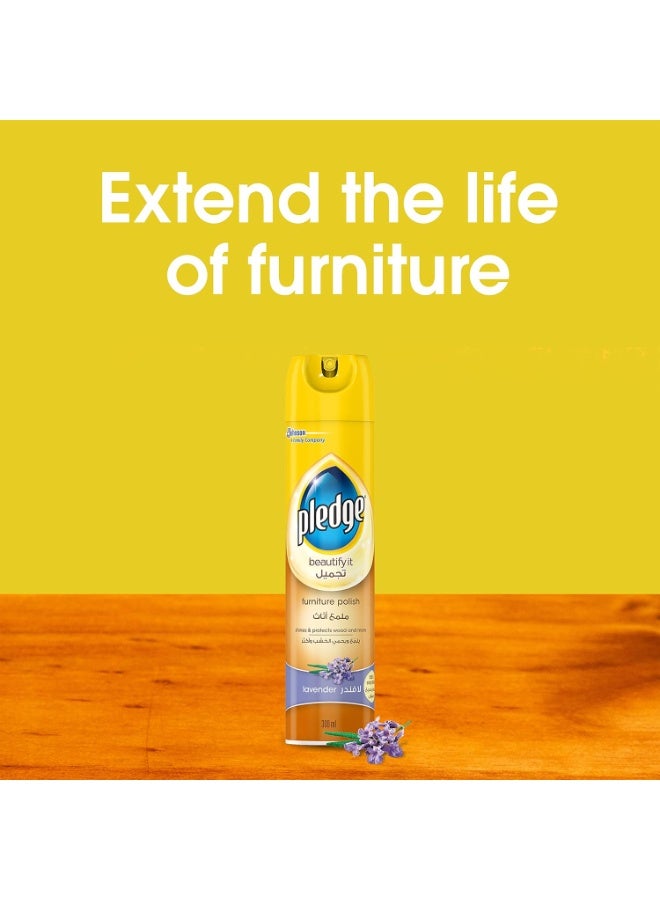 Pledge Beautify It Furniture Polish Spray, Lavendar Scent, 300ml - Image 5