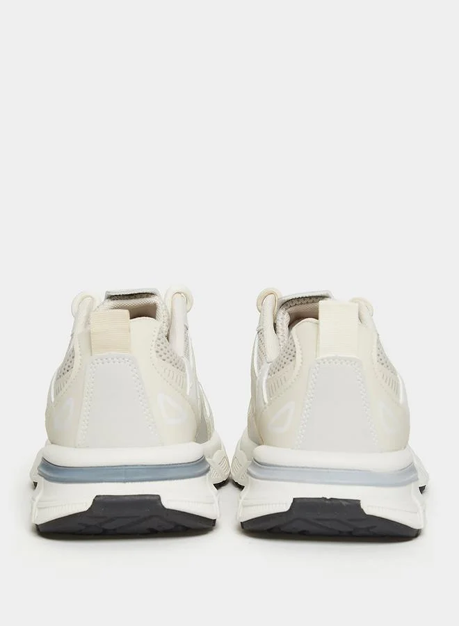 ستايلي Stitch Detail Contrast Panel Lace Up Chunky Sneakers