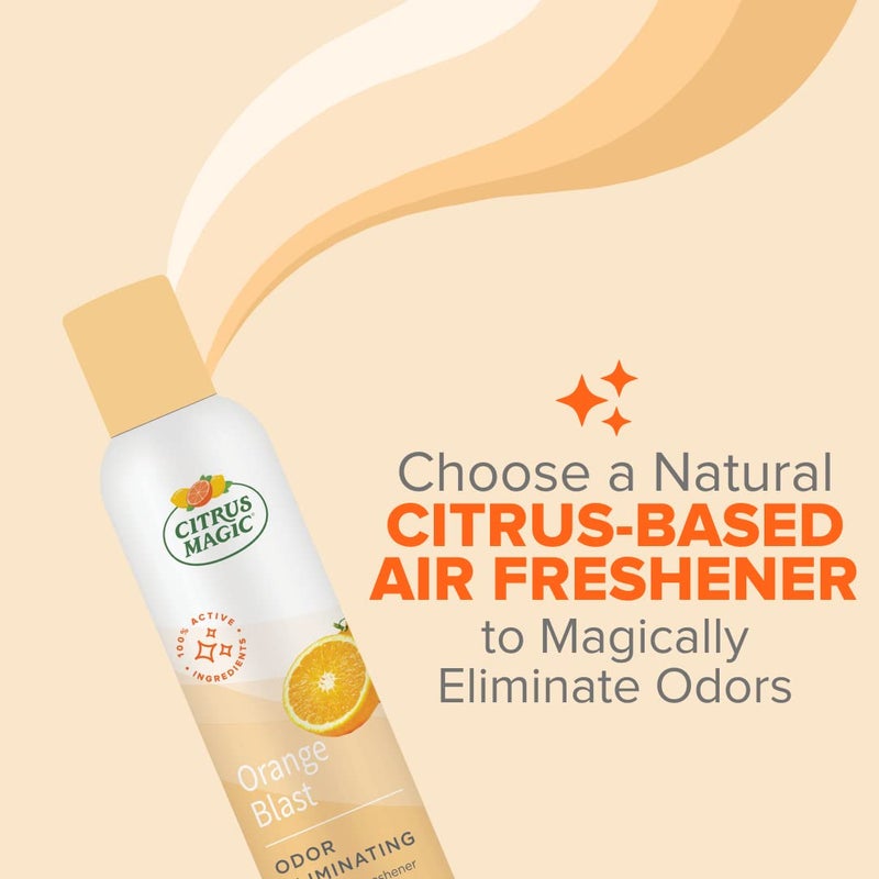 Citrus Magic رذاذ معطر هواء طبيعي لإزالة الروائح الكريهة من سيتروس ماجيك للمنزل، انفجار البرتقال، 3 أونصات، عبوة من 3 - Image 3