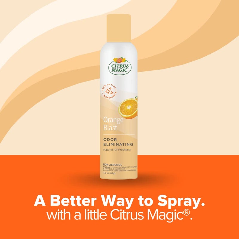 Citrus Magic رذاذ معطر هواء طبيعي لإزالة الروائح الكريهة من سيتروس ماجيك للمنزل، انفجار البرتقال، 3 أونصات، عبوة من 3 - Image 2