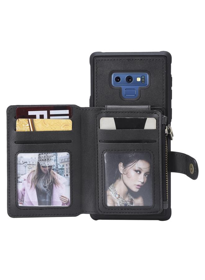 اس-توب جراب لهاتف Galaxy Note9، جراب واقٍ مقاوم للصدمات بسحاب مع فتحات للبطاقات وقوس وحامل للصور ووظيفة المحفظة - Image 4