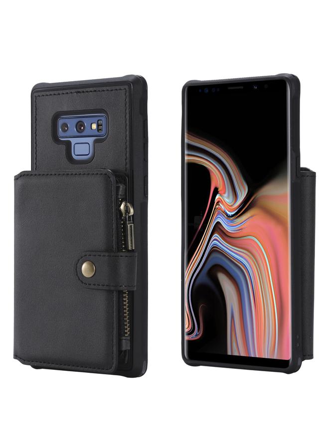 اس-توب جراب لهاتف Galaxy Note9، جراب واقٍ مقاوم للصدمات بسحاب مع فتحات للبطاقات وقوس وحامل للصور ووظيفة المحفظة - Image 1