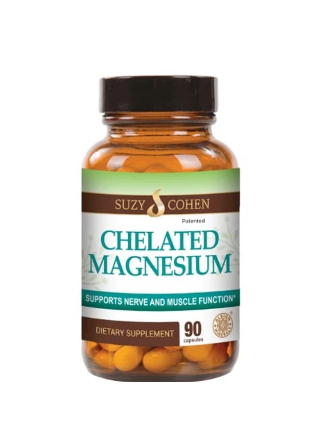 Script Essentials Chelated Magnesium Capsules - Supports Nerve and Muscle Function - 90 Capsules - by Suzy Cohen, RPh - Image 1