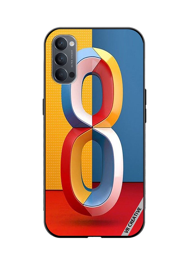 VR CREATIVE - Protective Case Cover For Oppo Reno4 Pro 5G Number 8 Design Multicolour - Image 1