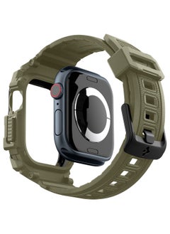 Spigen Rugged Armor Pro for Apple Watch Series 10 (46mm) Case with Band - Vintage Khaki  - Image 5