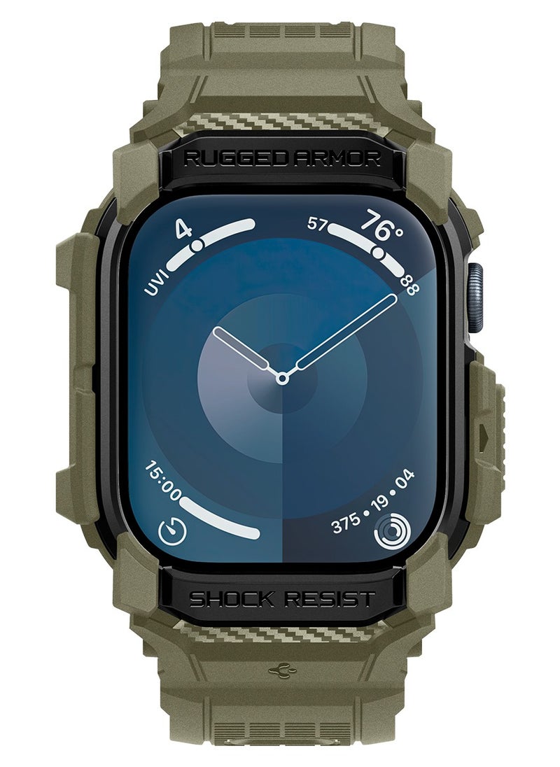 Spigen Rugged Armor Pro for Apple Watch Series 10 (46mm) Case with Band - Vintage Khaki  - Image 3
