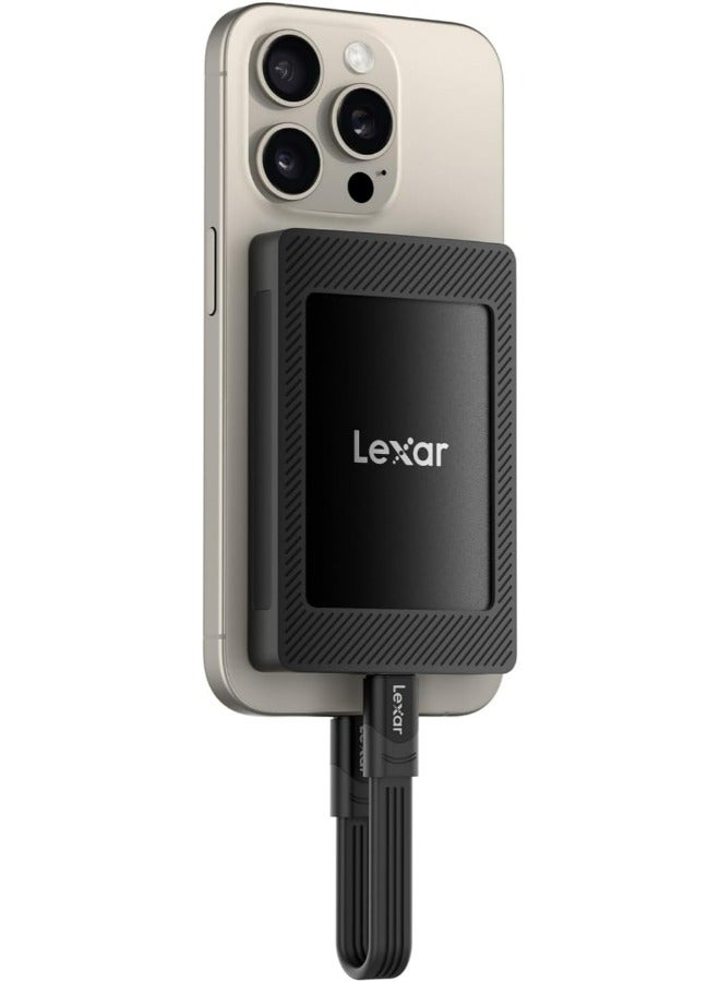 Lexar SL500M 2TB External SSD with Magnetic Game, Portable SSD USB3.2 Gen2x2, Read up to 2000MB/s, Slim External Solid State Drive Compatible with iPhone15 Series/Mac/PS5/XBOX/Laptop/PC 2 TB - Image 1