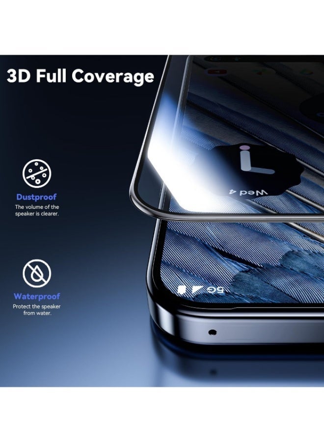 2 Pack Designed for Google Pixel 9 Pro/Google Pixel 9 Screen Protector 6.3" Tempered Glass, Ultrasonic Fingerprint Compatible, Easy Installation Frame, Anti Scratch, Bubbles-Free, Case Friendly - Image 2
