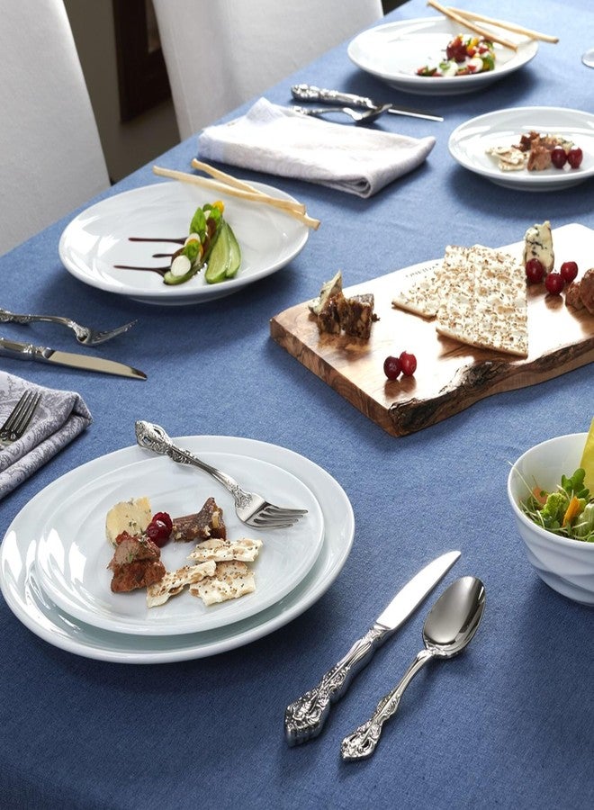 أونيدا ملاعق شاي فاخرة من ونيدا مايكل أنجلو، طقم من 4 قطع، مصنوعة من الفولاذ المقاوم للصدأ 18/10، طقم أدوات مائدة فضية، آمنة للغسل في غسالة الأطباق - Image 3