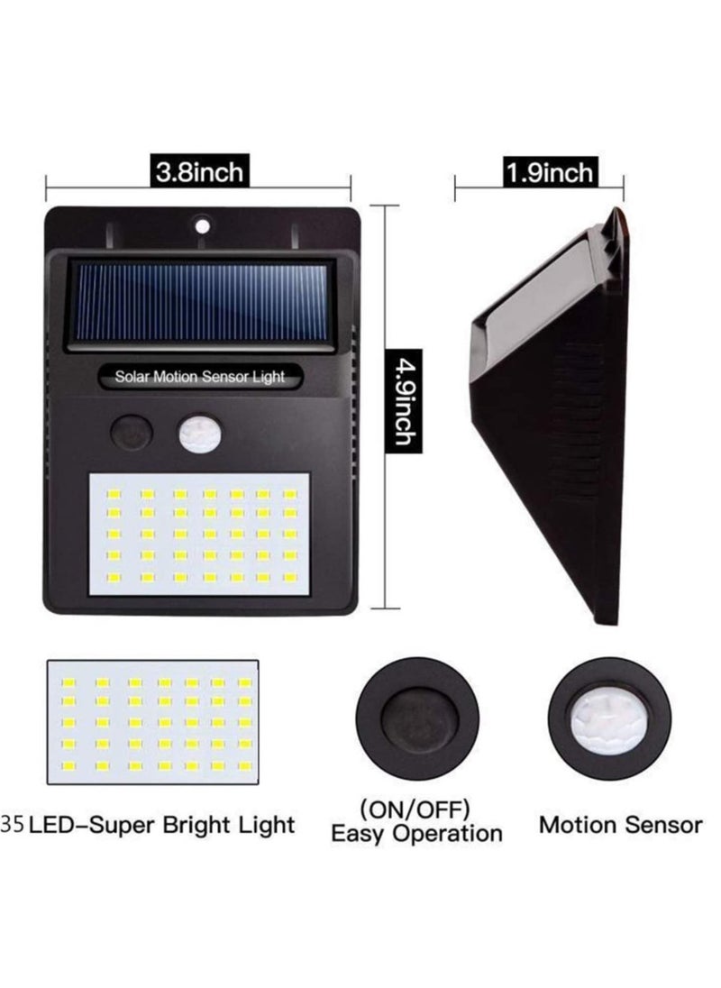 ELTRAZONE 【4 pack】 35 LED Solar Lights Outdoor Waterproof Solar Motion Sensor Light Wireless Lights Outside Wall Lamp for Driveway Patio Garden Path - Image 5