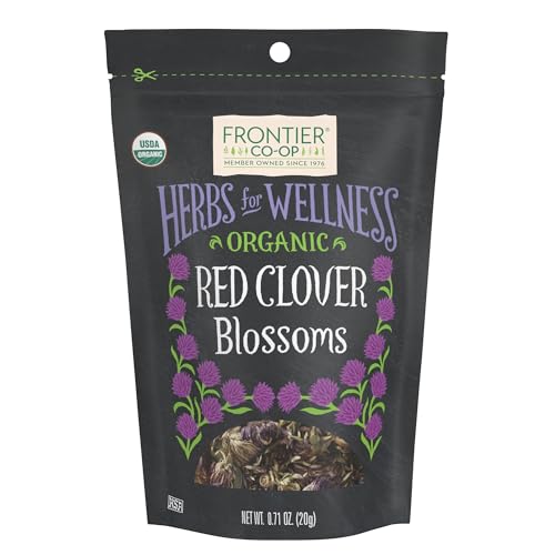 Frontier Co-op Frontier Coop Organic Whole Red Clover Blossoms 071oz  Fragrant Natural and Versatile for Garnishes and Red Clover Tea  Kosher NonIrradiated - Image 1