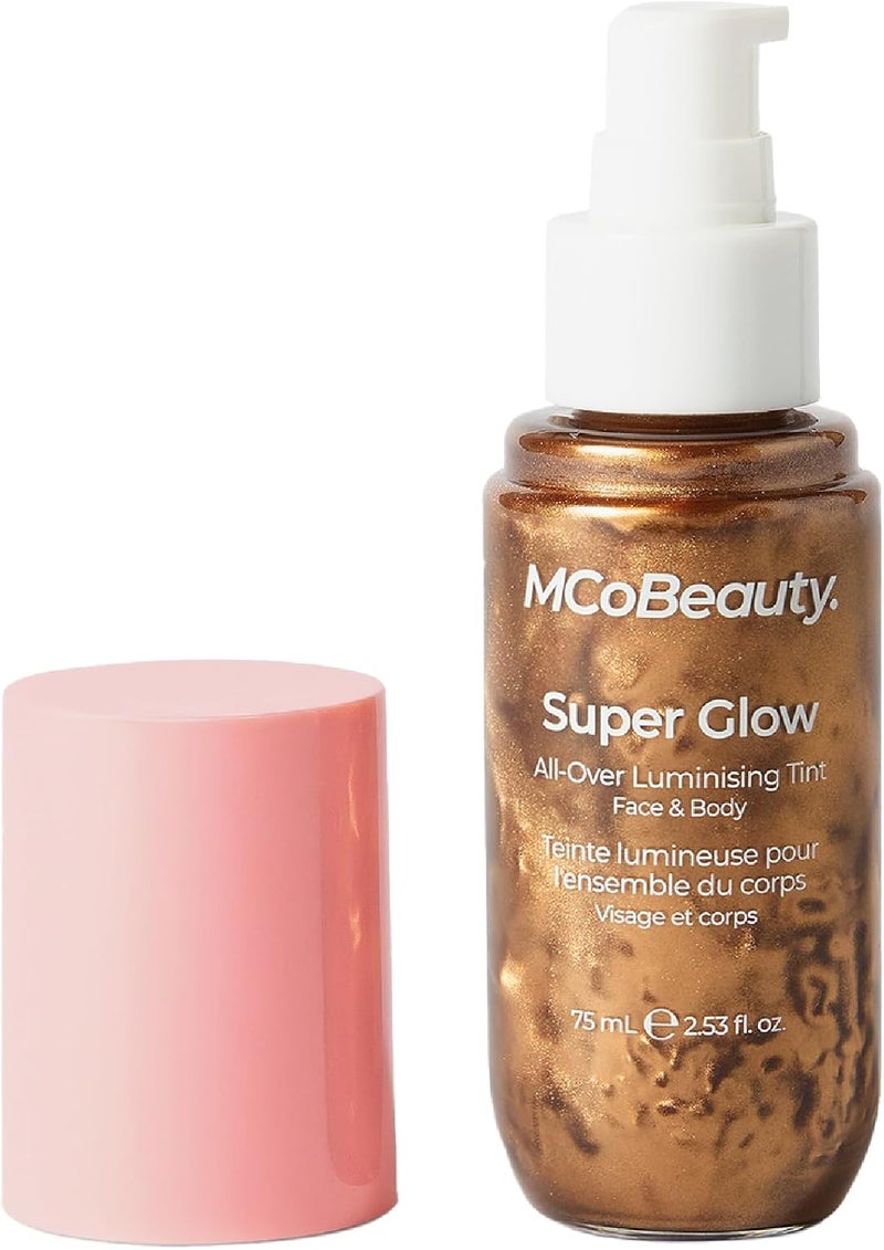 إضاءة الجسم الفائقة من MCoBeauty - برونزر سائل لامع بلمسة برونزية 45 مل