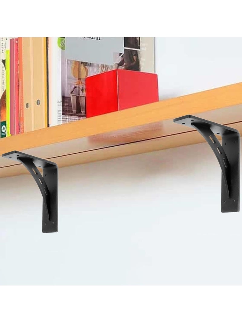 Countertop bracket, black durable wall bracket, 90 degree triangle, durable wall mounting bracket, 2 metal shelf brackets, countertop support bracket