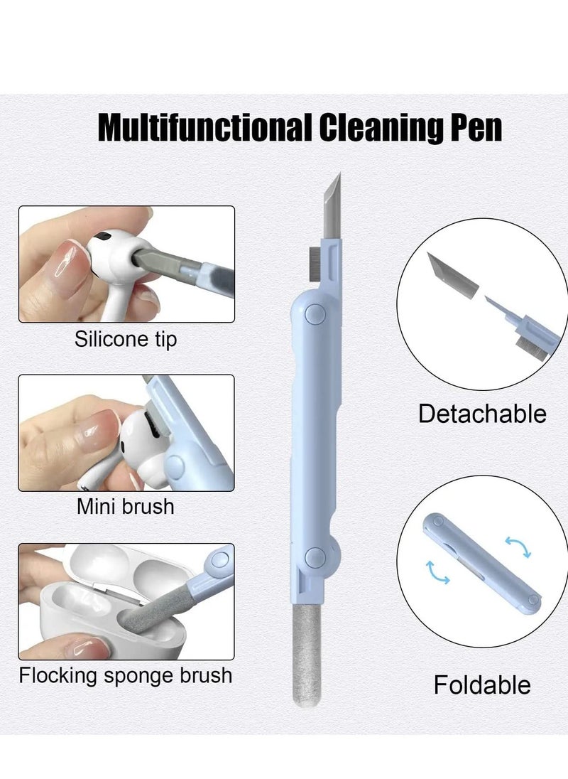 Generic - Cleaner Set 7-in-1, Cleaner Set Laptop Screen Keyboard Earbuds, Earphones For MacBook iPad, iPhone, iPod, Multi-Function Cleaning Pen Brush Tool For Pc MONITOR, Computer, (WITH FREE CLEANER LIQUIDE) - Image 1