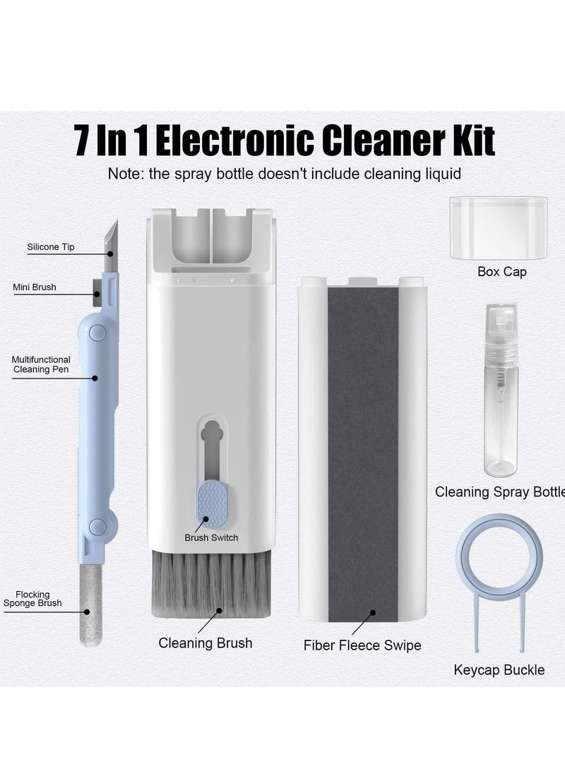 Generic - Cleaner Set 7-in-1, Cleaner Set Laptop Screen Keyboard Earbuds, Earphones For MacBook iPad, iPhone, iPod, Multi-Function Cleaning Pen Brush Tool For Pc MONITOR, Computer, (WITH FREE CLEANER LIQUIDE) - Image 1