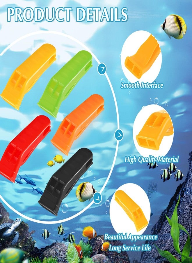 Sotiff 100 Pieces Emergency Whistle with Lanyard Safety Whistle Survival Whistle Loud Blast for Safety Camping Hiking Boating Hunting Survival Rescue Signaling (Black, Green, Yellow, Red, Orange) - Image 4