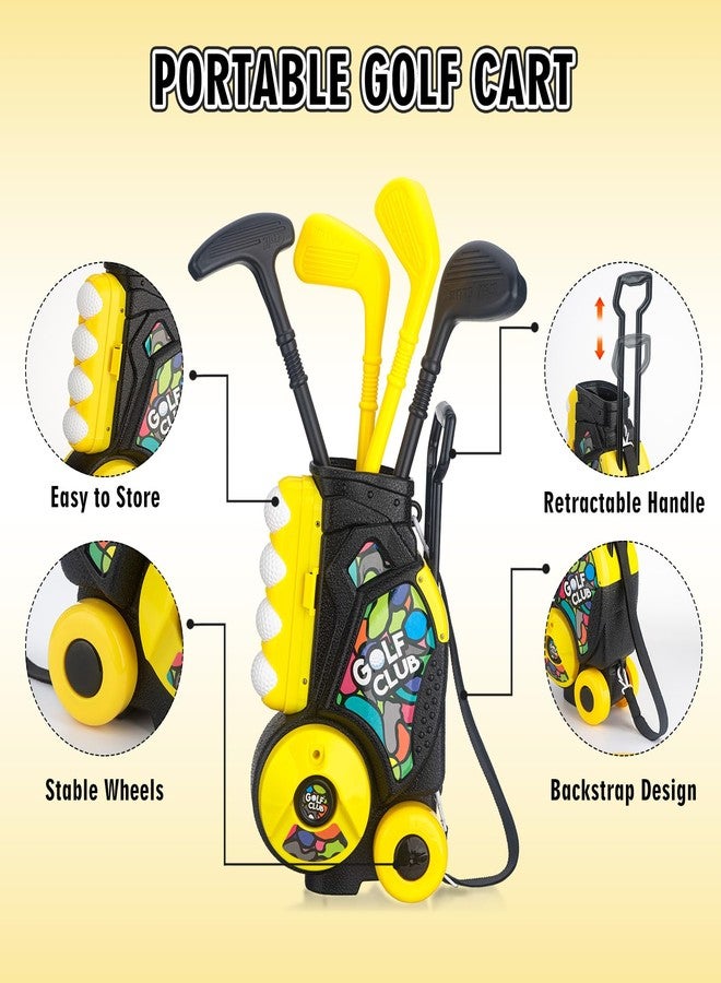 VROGTIK Toddler Golf Set with Wheeled Cart, Kids Golf Clubs Toy with 47.2" Putting Mat, Upgraded Handles, 8 Balls & Training Accessories, Indoor Outdoor Golf Toys for Boys Girls Ages 3-8 - Image 5