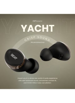 HiFuture Yacht Wireless Earbuds with Wind Noise Cancellation, Black Color  - Image 3