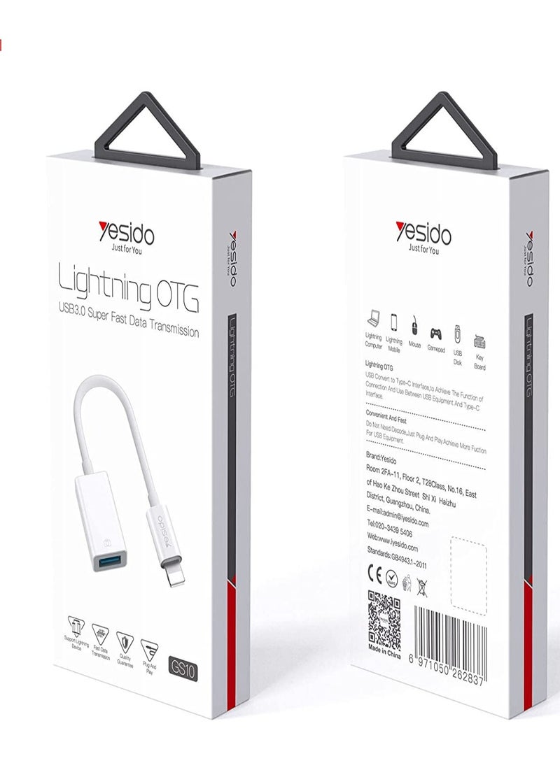 Phone Planet Yesido - Premium Quality Lightning OTG/USB 3.0 Super Fast Data Transmission (White)  - Image 4