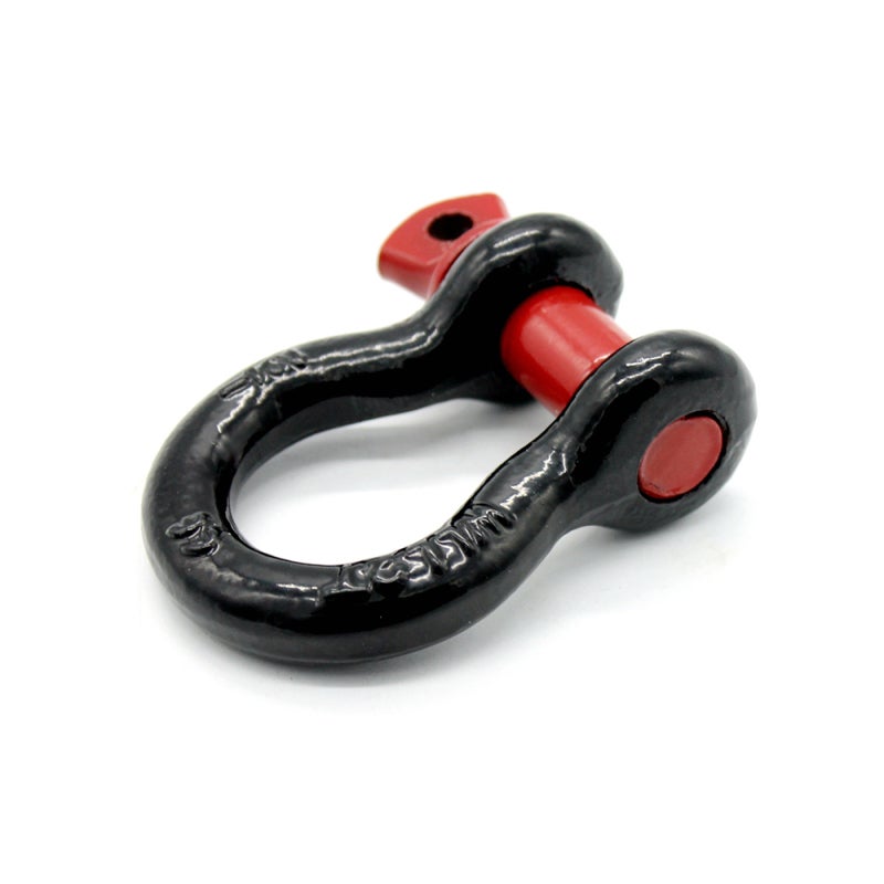 Tow Shackle 2 Pack 45# Heat-Treated Steel 8T Breaking Force - High Brightness Rustproof Red & Black Spray-Painted D Ring Shackle for Off-Road Vehicle Towing - Image 3