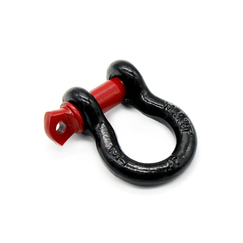 Tow Shackle 2 Pack 45# Heat-Treated Steel 8T Breaking Force - High Brightness Rustproof Red & Black Spray-Painted D Ring Shackle for Off-Road Vehicle Towing - Image 2