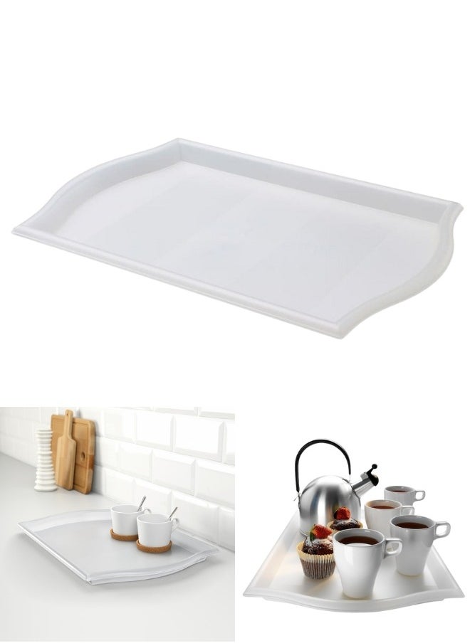 Ikea Tray Plastic Strong Tea Coffee Scratch resistant Size 52*35Cm -Clear  - Image 1