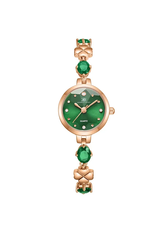 KENNETH SCOTT Brass Analog Watch K23541-KBGG - 24 mm