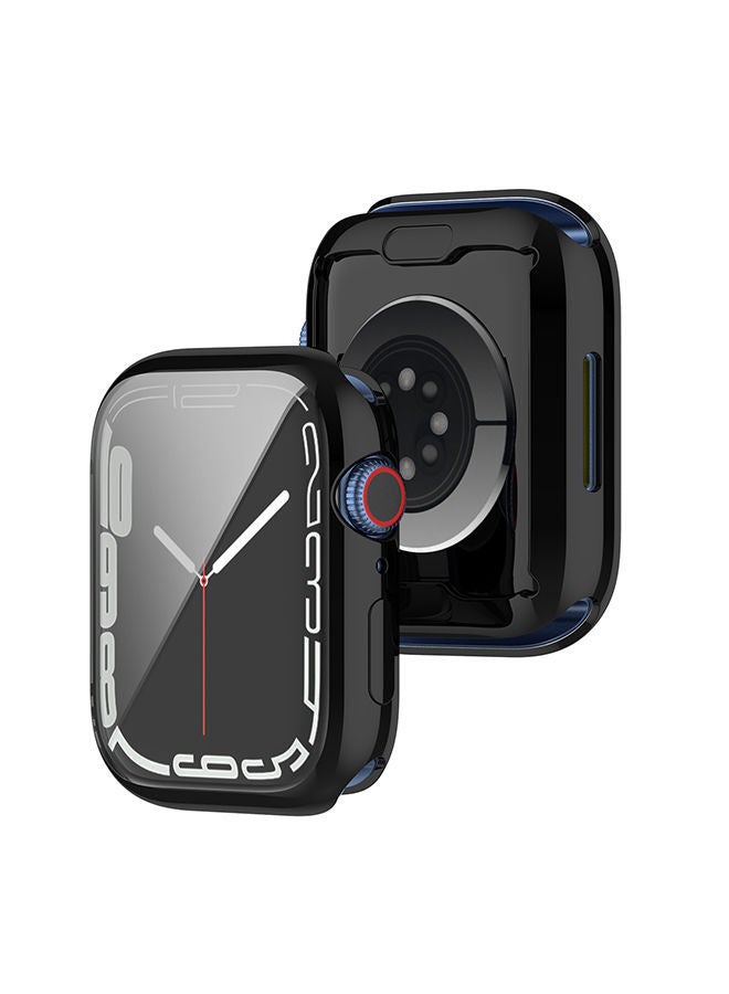 NIBEMINENT 3 Pieces of Full Cover for Apple Watch 45mm Black/Rose Gold/Clear  - Image 2