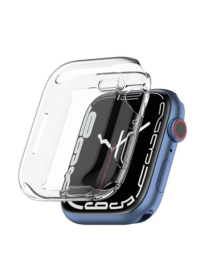 NIBEMINENT 3 Pieces of Full Cover for Apple Watch 45mm Black/Rose Gold/Clear  - Image 5