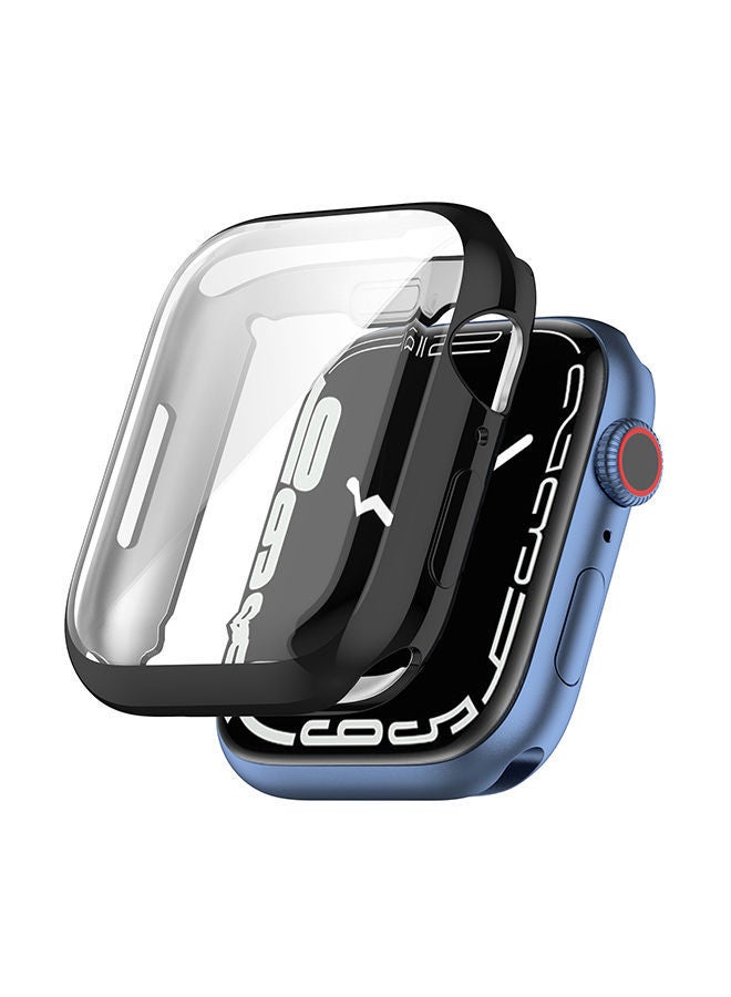 NIBEMINENT 3 Pieces of Full Cover for Apple Watch 45mm Black/Rose Gold/Clear  - Image 3